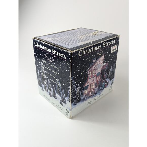 Christmas Streets Village Tally Ho Tavern Lighted Holiday Building Piece 1999 - Picture 11 of 16